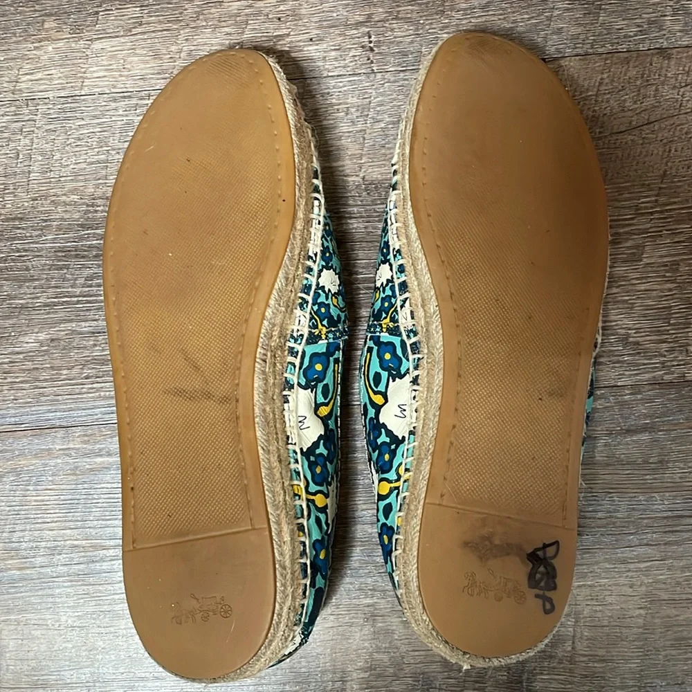 Coach floral espadrille slip on shoes